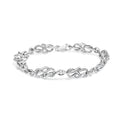 .925 Sterling Silver 1.0 Cttw Diamond Infinity Loop and Swirl Link Bracelet (I-J Color, I2-I3 Clarity) - 7.25" Inches