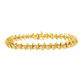 10KT Yellow Gold Plated .925 Sterling Silver 1 cttw Prong-Set Diamond Link Bracelet (J-K, I1-I2) - 7.5"
