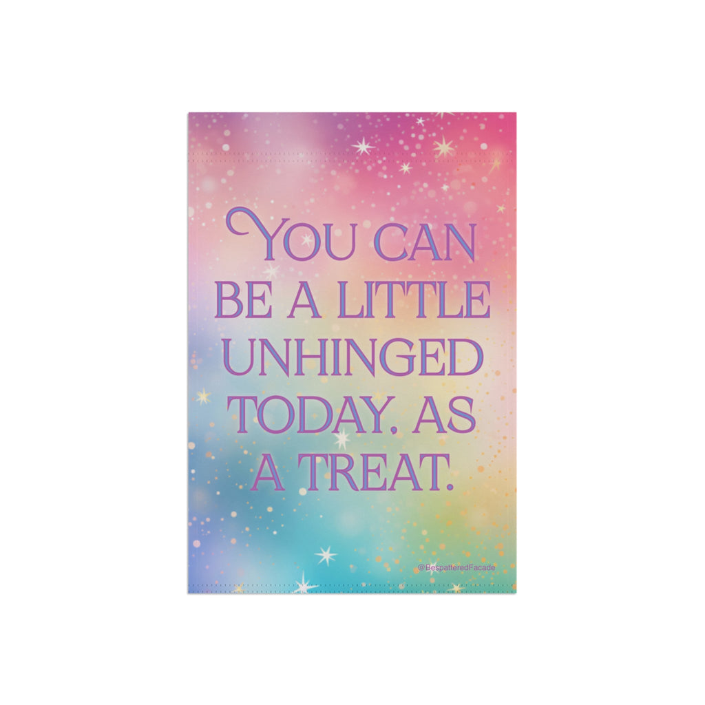 Bespattered Facade Treat Yourself Pastel Rainbow Garden Flag