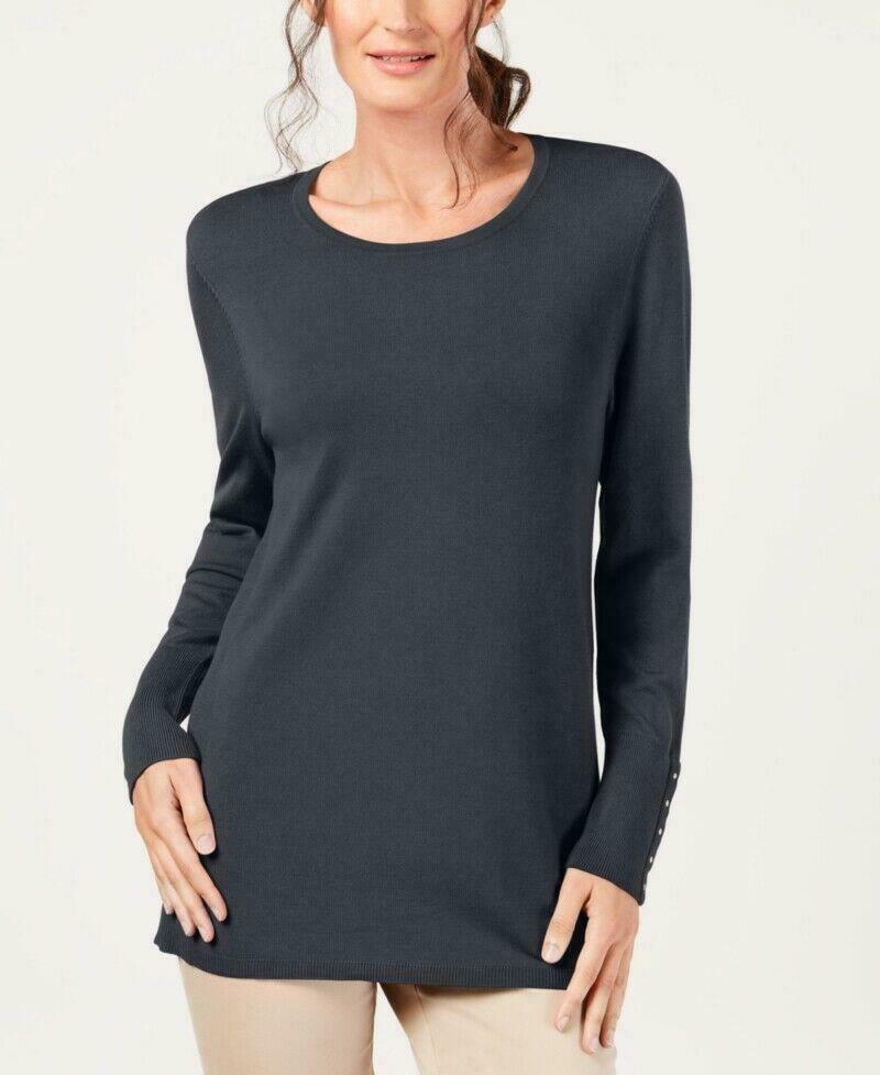 JM Collection Women's Studded-Cuff Sweater