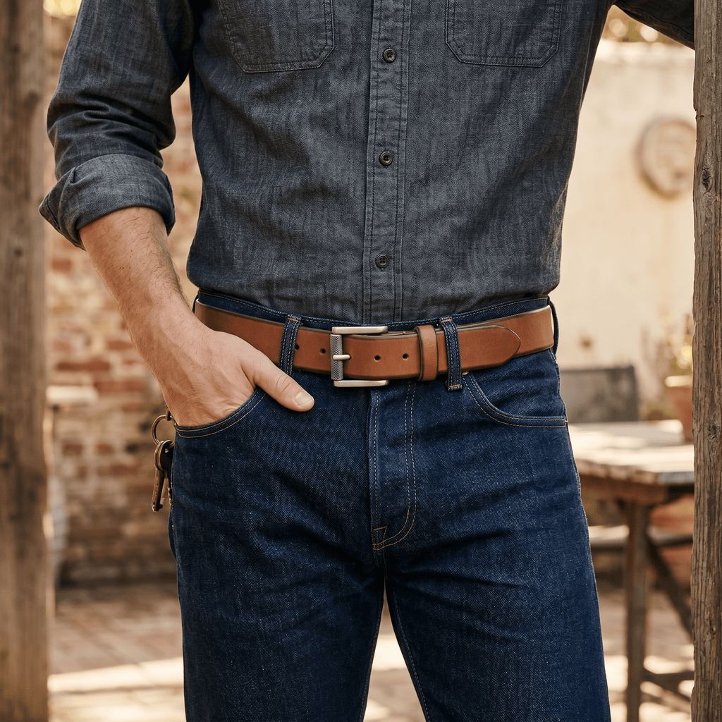English Bevel Edge Jean Belt