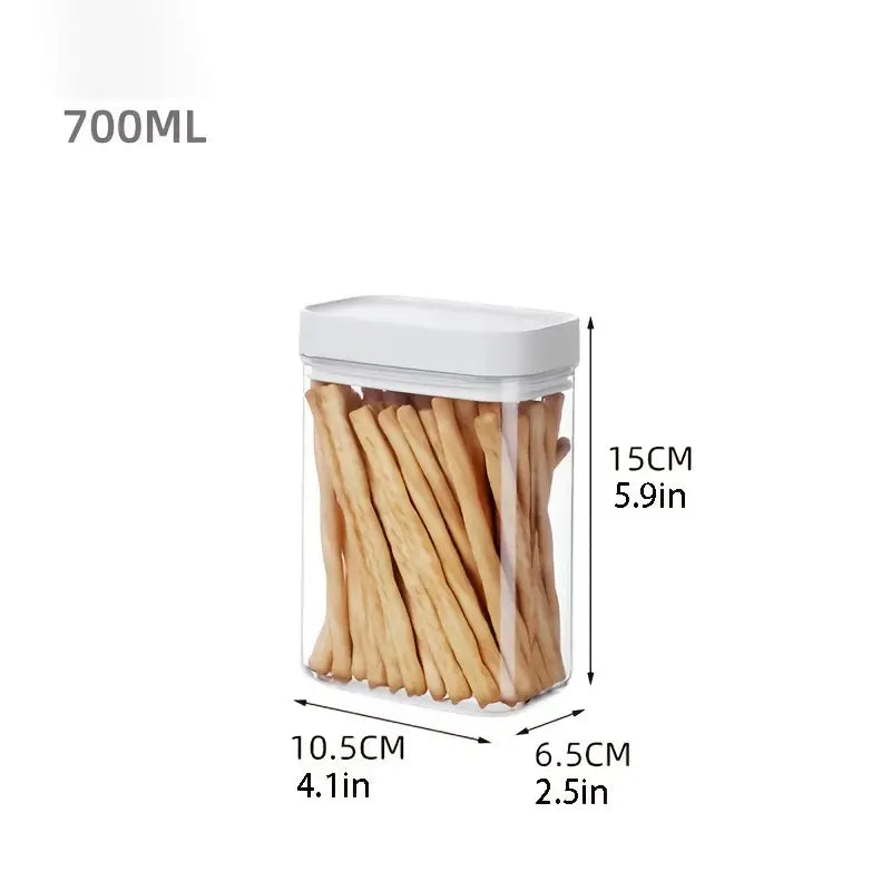 3pc Airtight Food Storage Jars for Kitchen Snacks