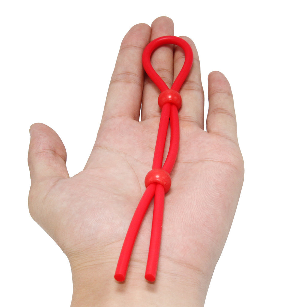 Red Silicone Delay Ring for Couples' Pleasure Use