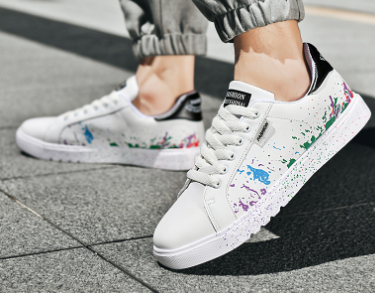 New Casual Faux Leather Low-Top Thick Sole Shoes