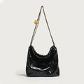 Luxury Black Leather Tote Bags for Women - Large Capacity