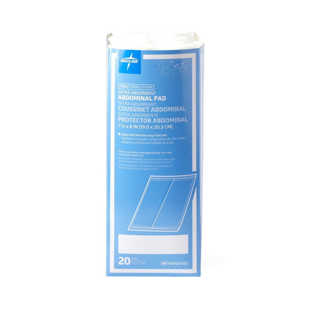 Medline Sterile Abdominal Pad, 7-1/2 x 8 Inch NON21453
