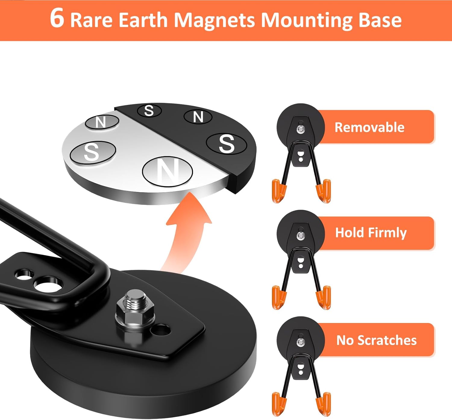 Magnetic Pushback Utility Hooks (10lb) – Multi-Pack for Headsets & GroundComm X30 Cord