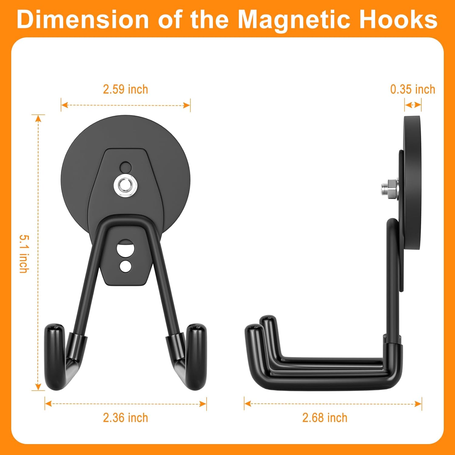 Magnetic Pushback Utility Hooks (10lb) – Multi-Pack for Headsets & GroundComm X30 Cord