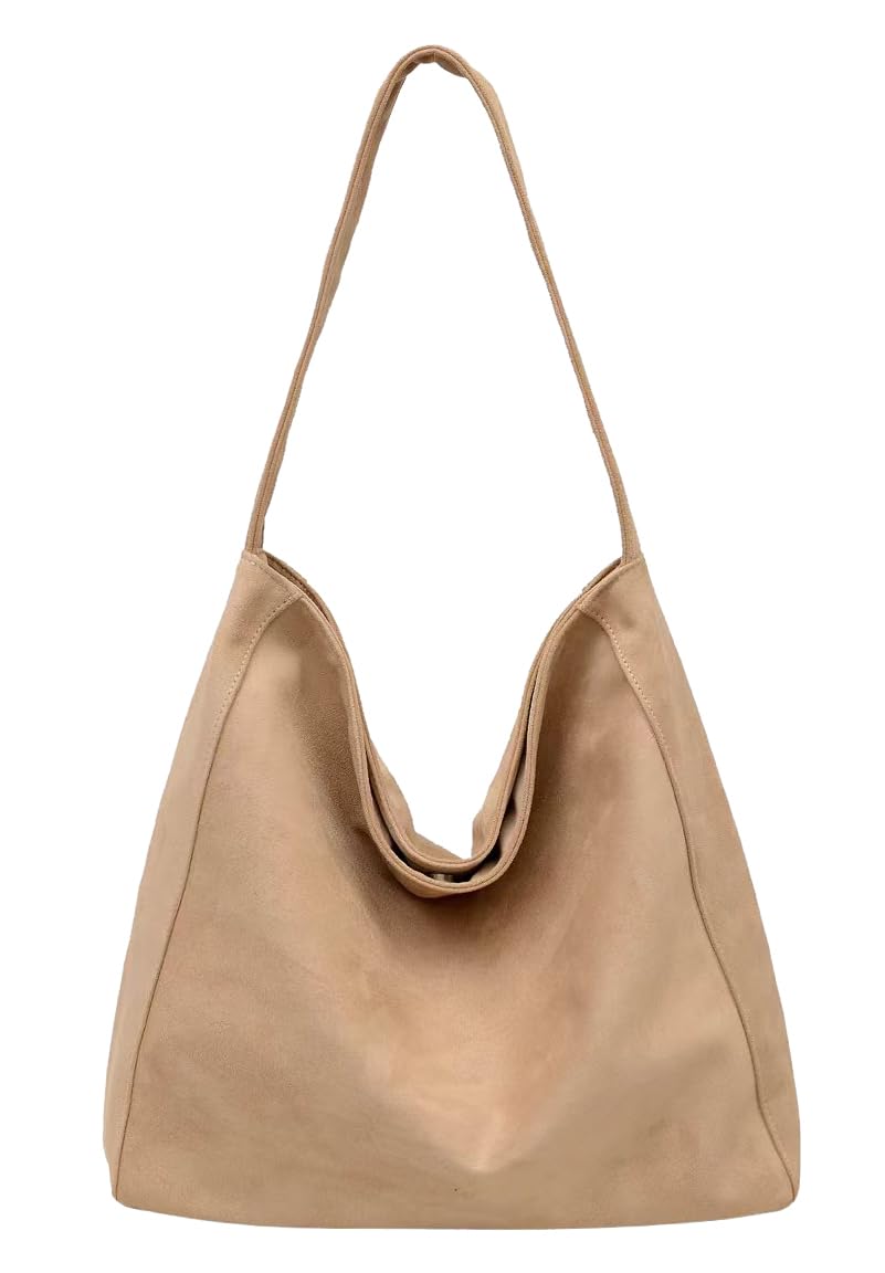 Suede Hobo Bags for Women Vintage Tote Bag for Women Retro Shoulder Bag Hobo Purse Everything Handbag Carryall Bag Travel Bag