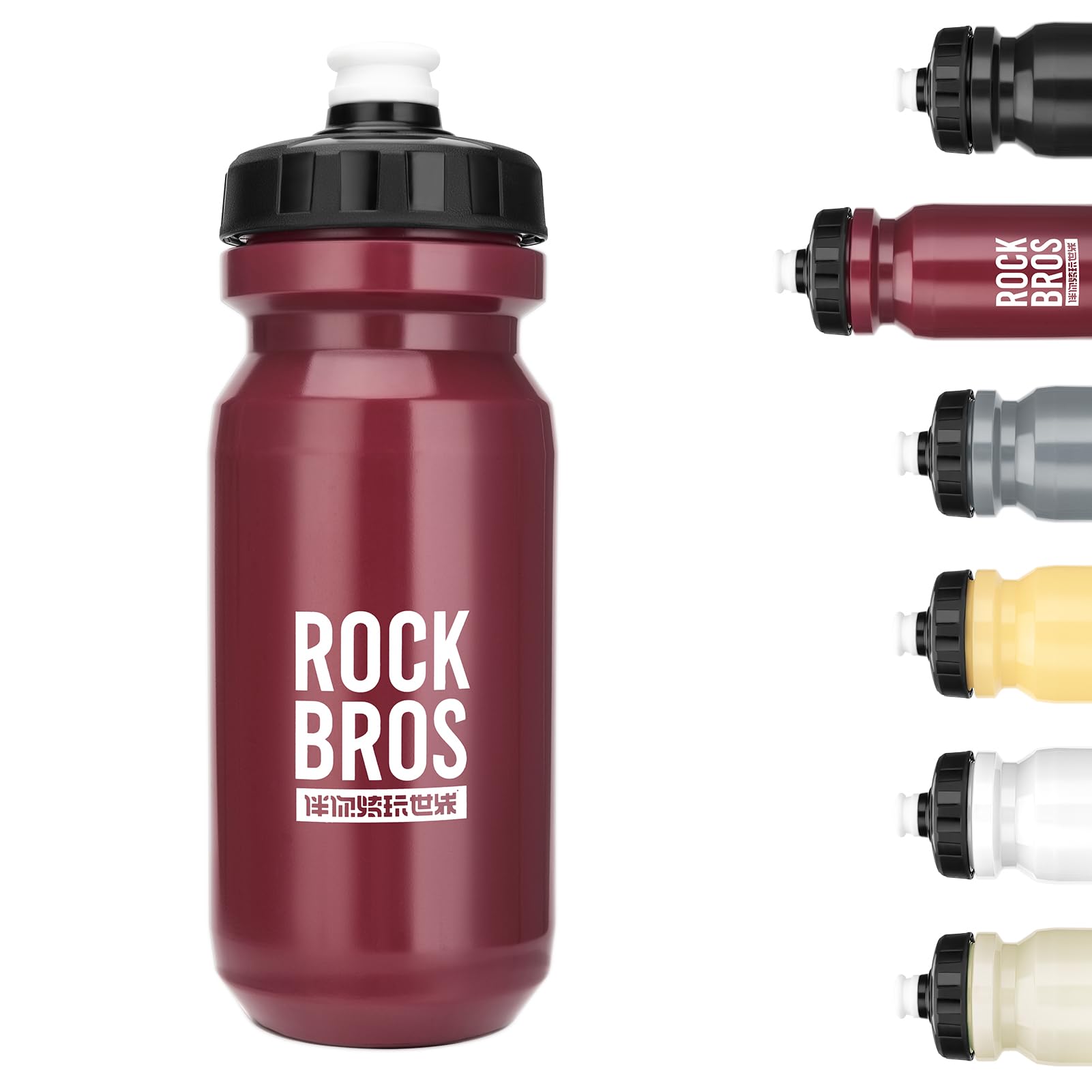 ROCKBROS Bike Water Bottle Squeeze 20oz Bicycle Water Bottle BPA-Free
