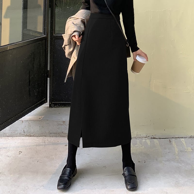 Korean Style Slim Mid-Length Skirt