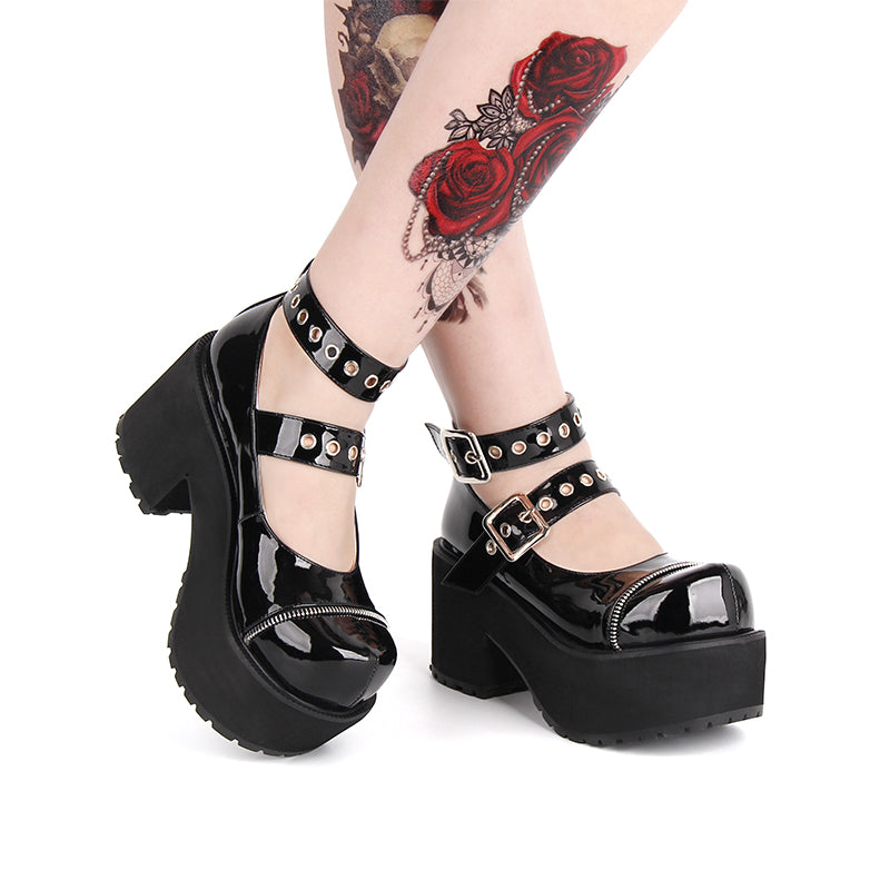 2020 New Punk Lolita High Heel Queen Shoes 9893