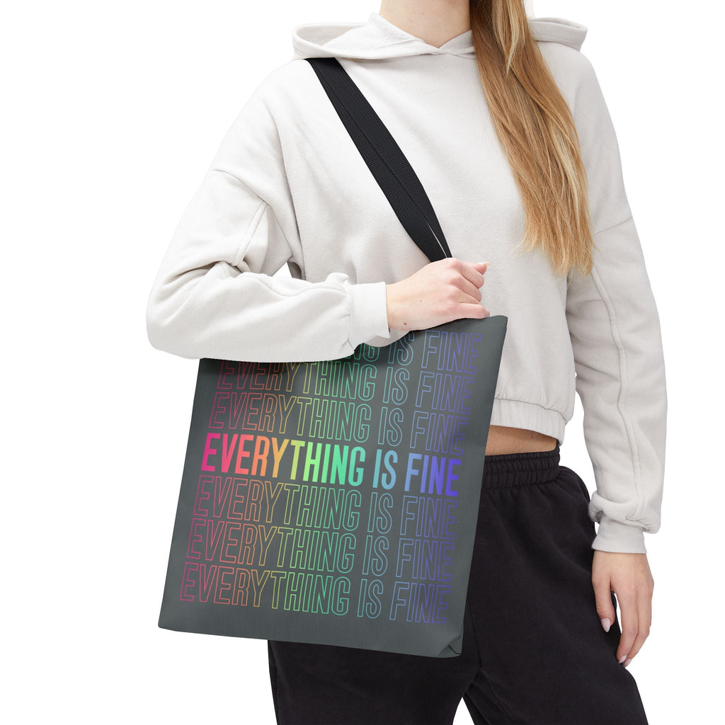 Bespattered Facade Everything is Fine Eco-Friendly Carryall Tote Bag