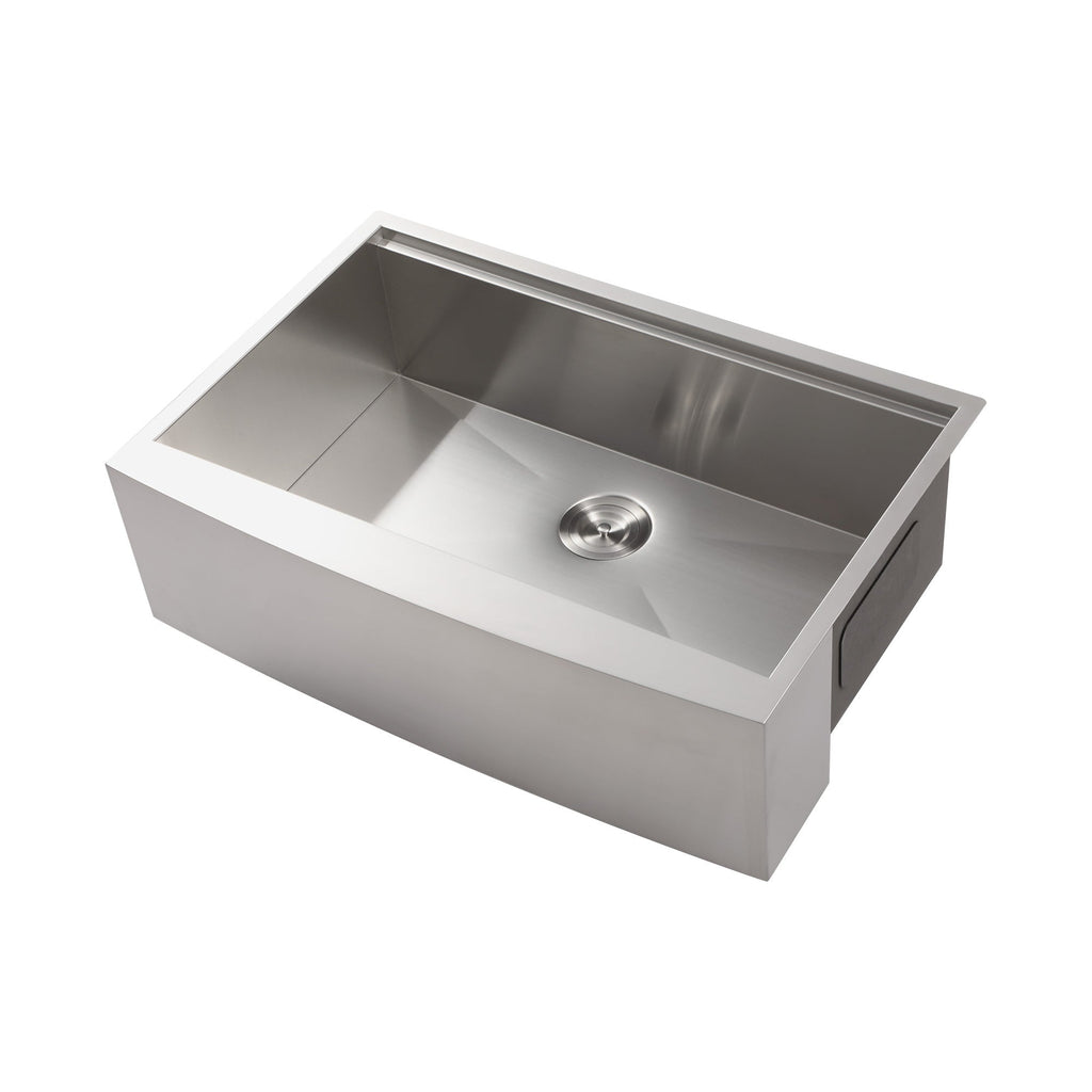 33x22x10'Farmhouse Apron Single Bowl Stainless Steel Kitchen Sink with Workstation
