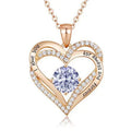 Diamond Zircon Heart Pendant Women's Clavicle Necklace