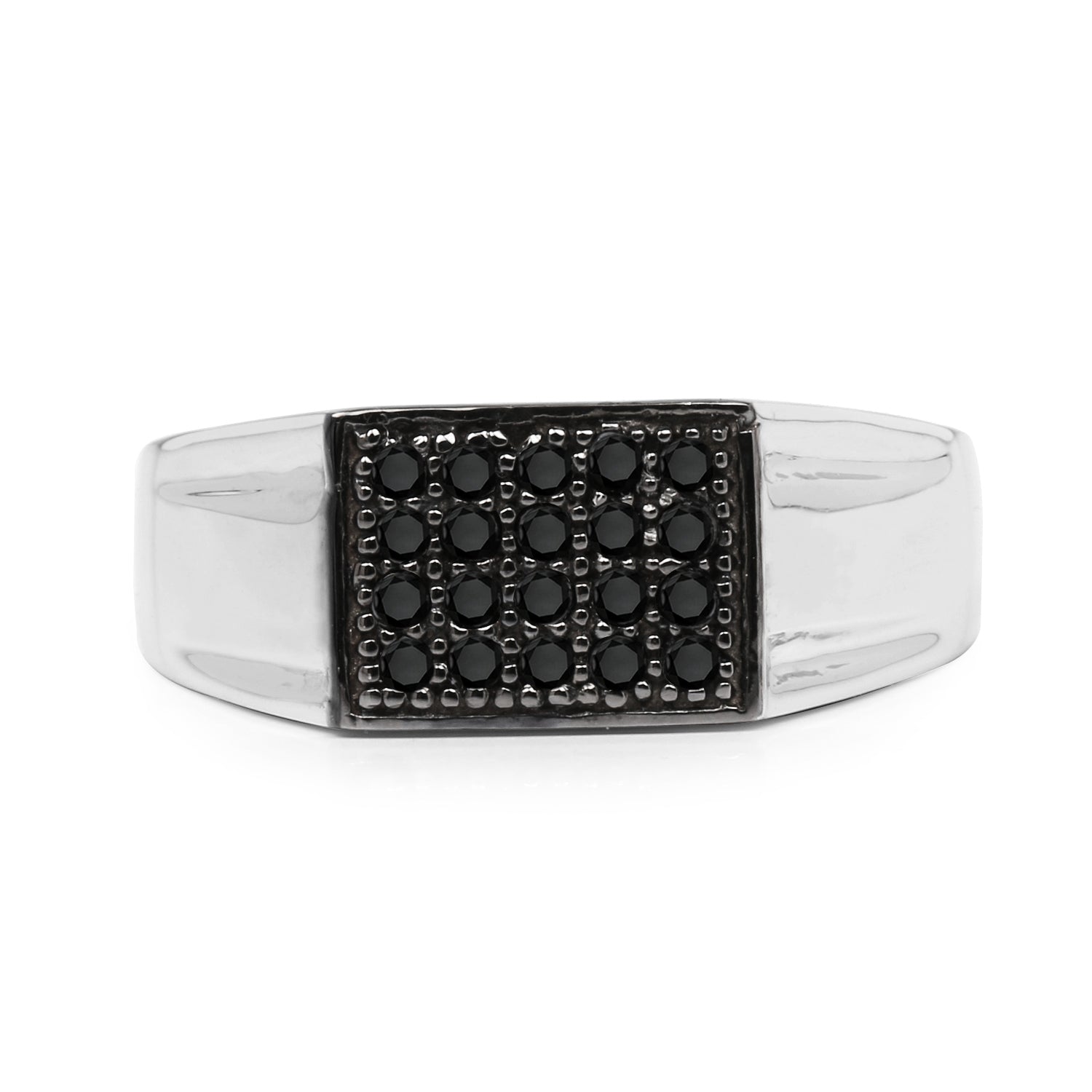 0.30 Carat Genuine Black Diamond .925 Sterling Silver Ring