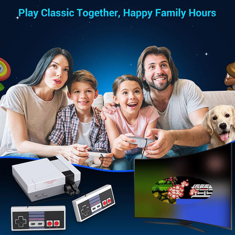 NES 8-Bit Game Console Classic Red and White Design