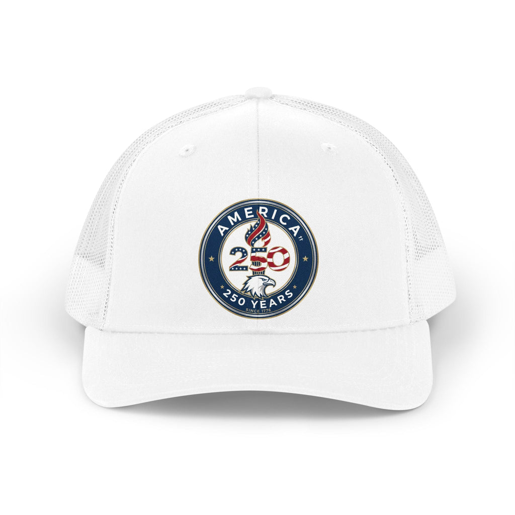 America 250 Years Badge - Happy Birthday USA Trucker Hat