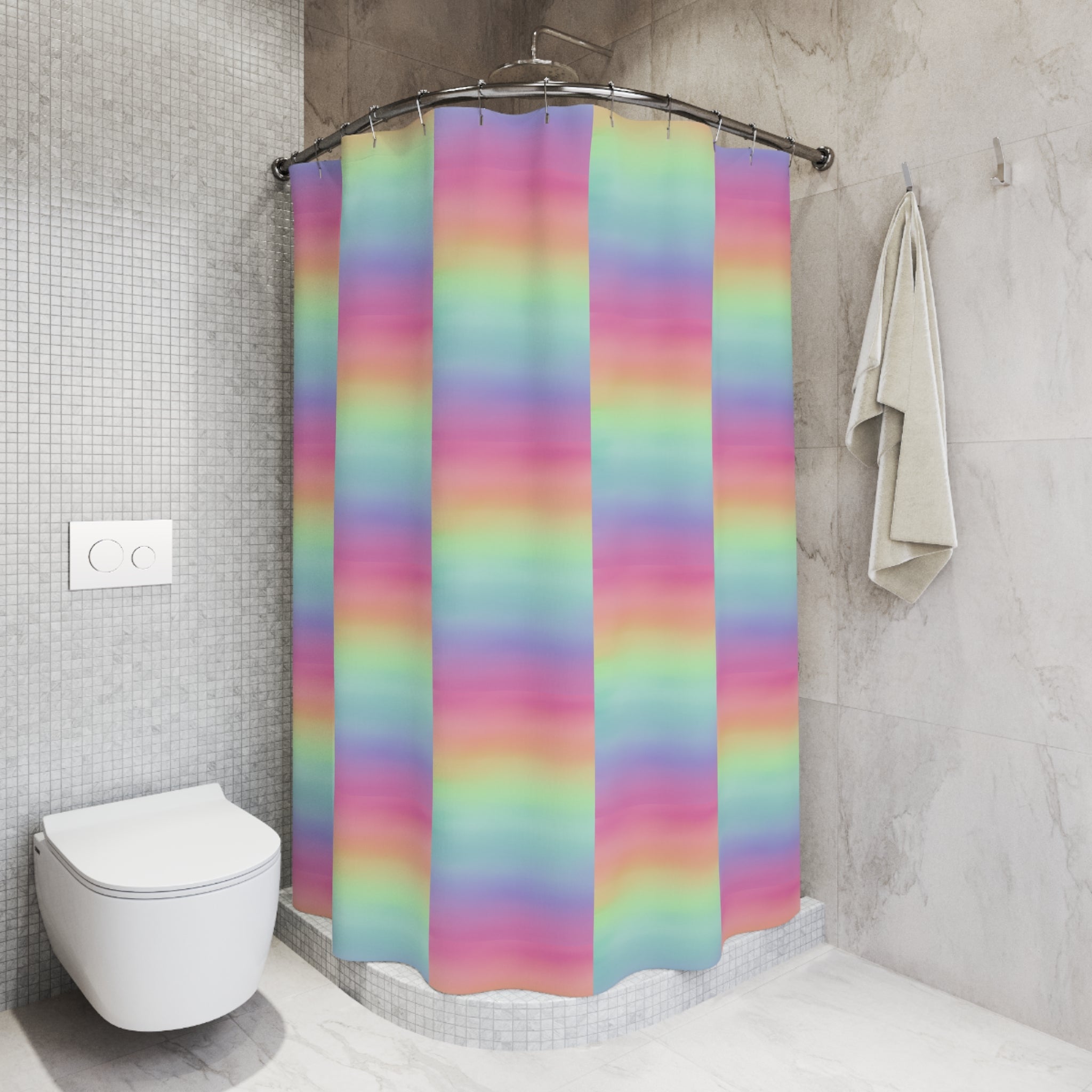 Bespattered Facade Prismatic Shower Curtain