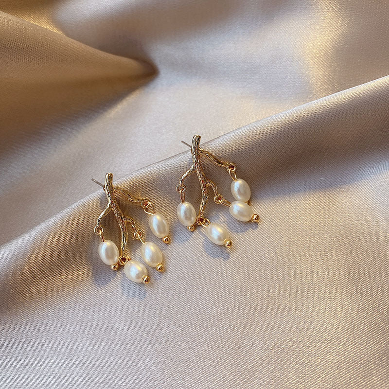 Baroque Pearl Branch Earrings for Women 2020 New Style