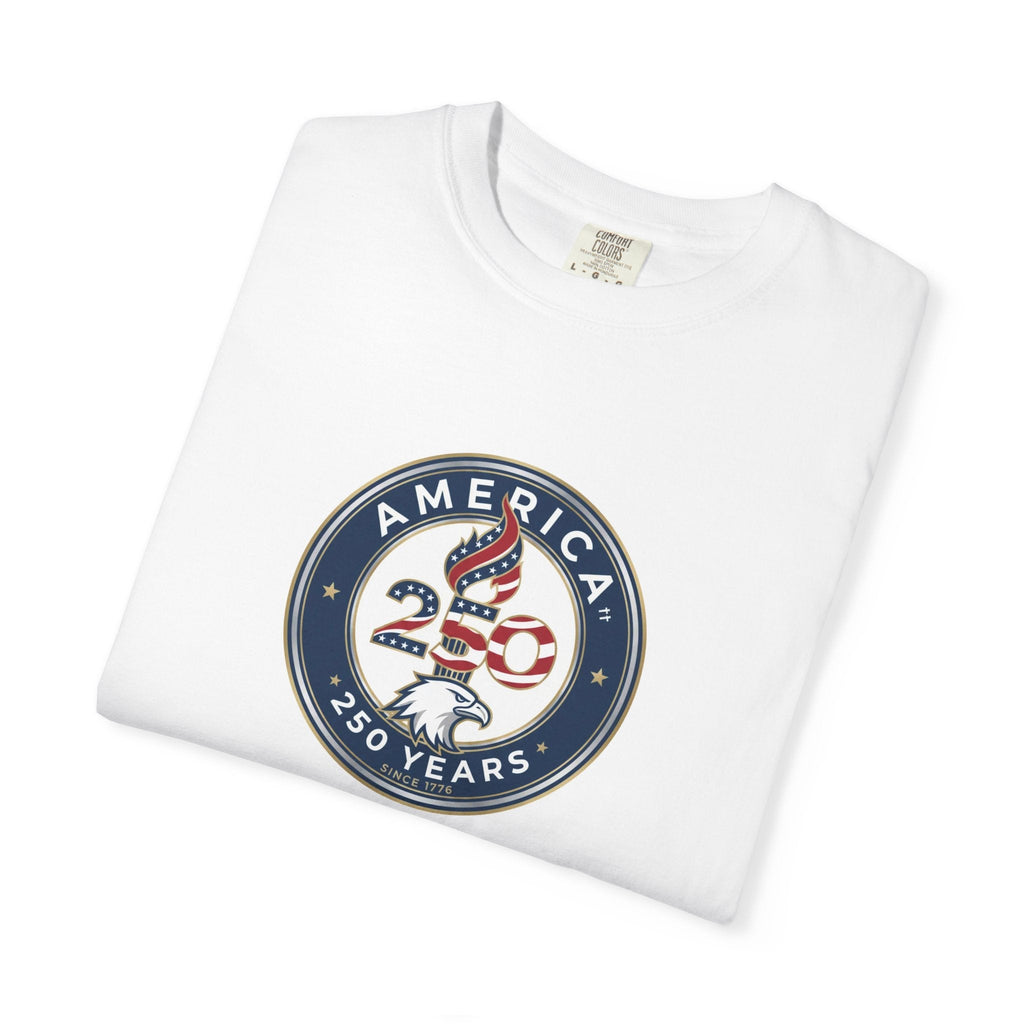 America 250 – “America 250 Years Badge” Happy Birthday USA T-Shirt