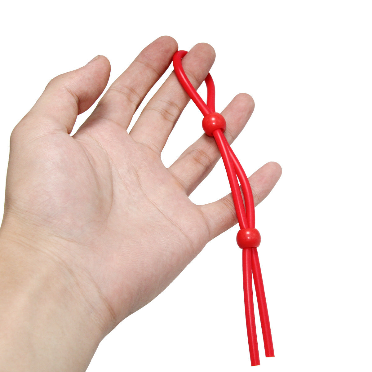Red Silicone Delay Ring for Couples' Pleasure Use