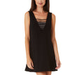 Salt + Cove Juniors Solid Strappy Swim Cover-up Dress, Size Large