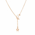Moon & Star Clavicle Necklace