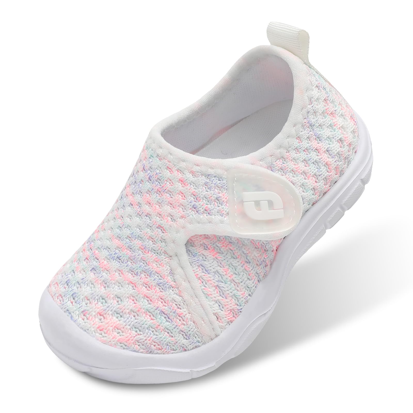 JOINFREE Boys Toddler Barefoot Shoes Breathable Kids Sneakers Lightweight Walking Shoes Girls Slip On Tennie Shoes Protect Toes Primary School Students Sports Shoes Nesh Outdoor WhitePink 9 Toddler