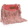 Wrangler Clutch Wristlet Fringe Purse Western Crossbody Bags for Women WG63-181Peach