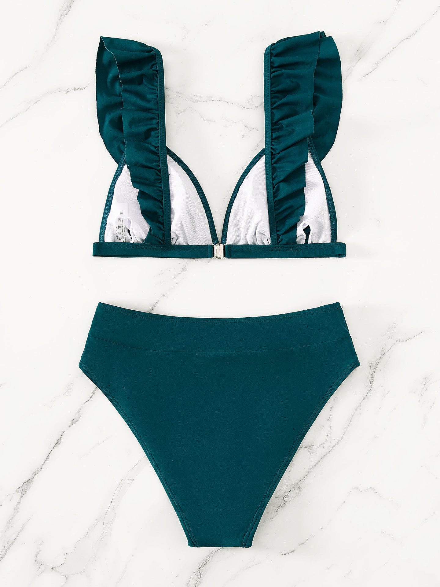 New Women's Two-Piece Solid Color Bikini Swimsuit