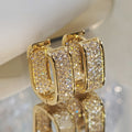 Elegant Geometric Micro Inlay Women's Earrings for Daily Wear