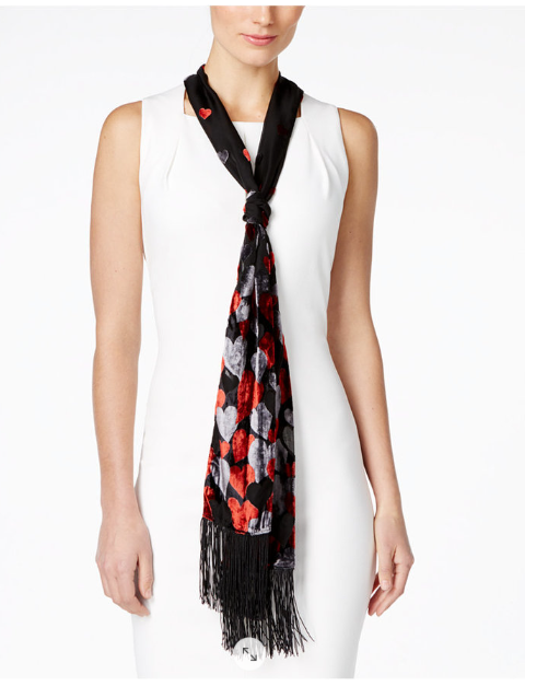 Inc International Concepts Velvet Hearts Skinny Scarf