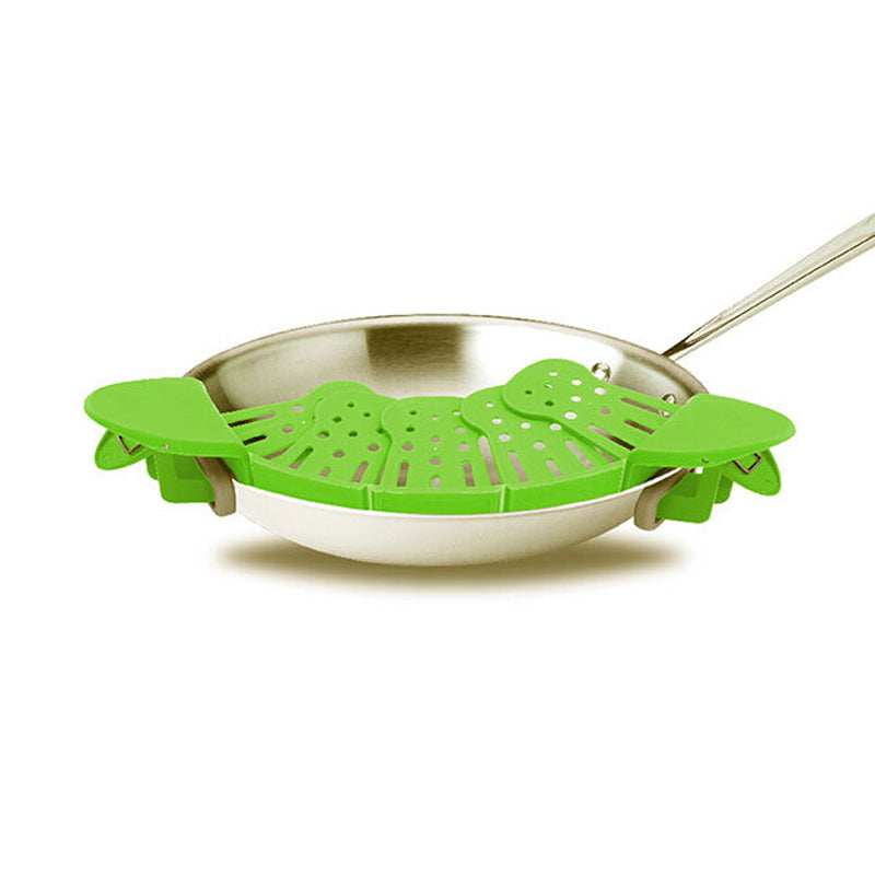 Collapsible Silicone Strainer for Pots and Noodles