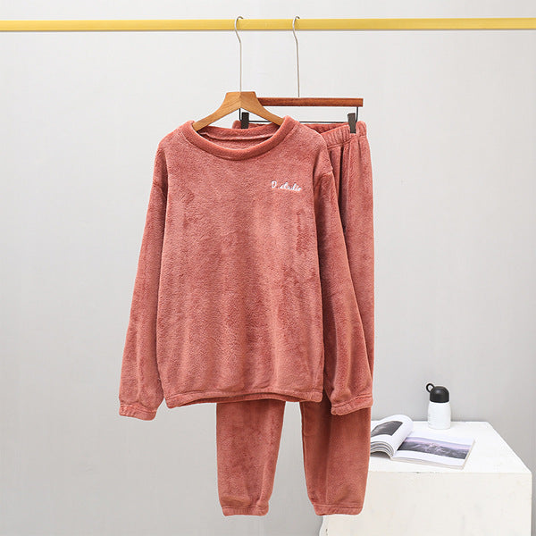 Women's Winter Cozy Loungewear Set with Fleece Pants