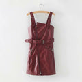 Strap Dress, PU Dress, Casual Dress