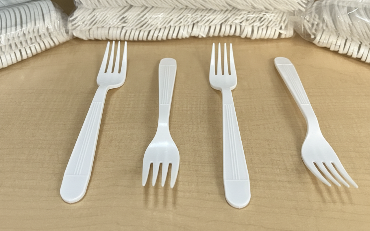 Royalty White X-Heavy Weight PP Fork, 10 Sleeves of 100 Forks (1000/cs)