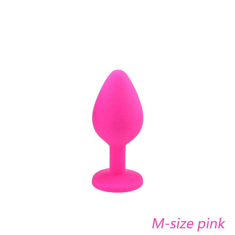 Silicone Anal Plug with Diamonds for Backdoor Pleasure