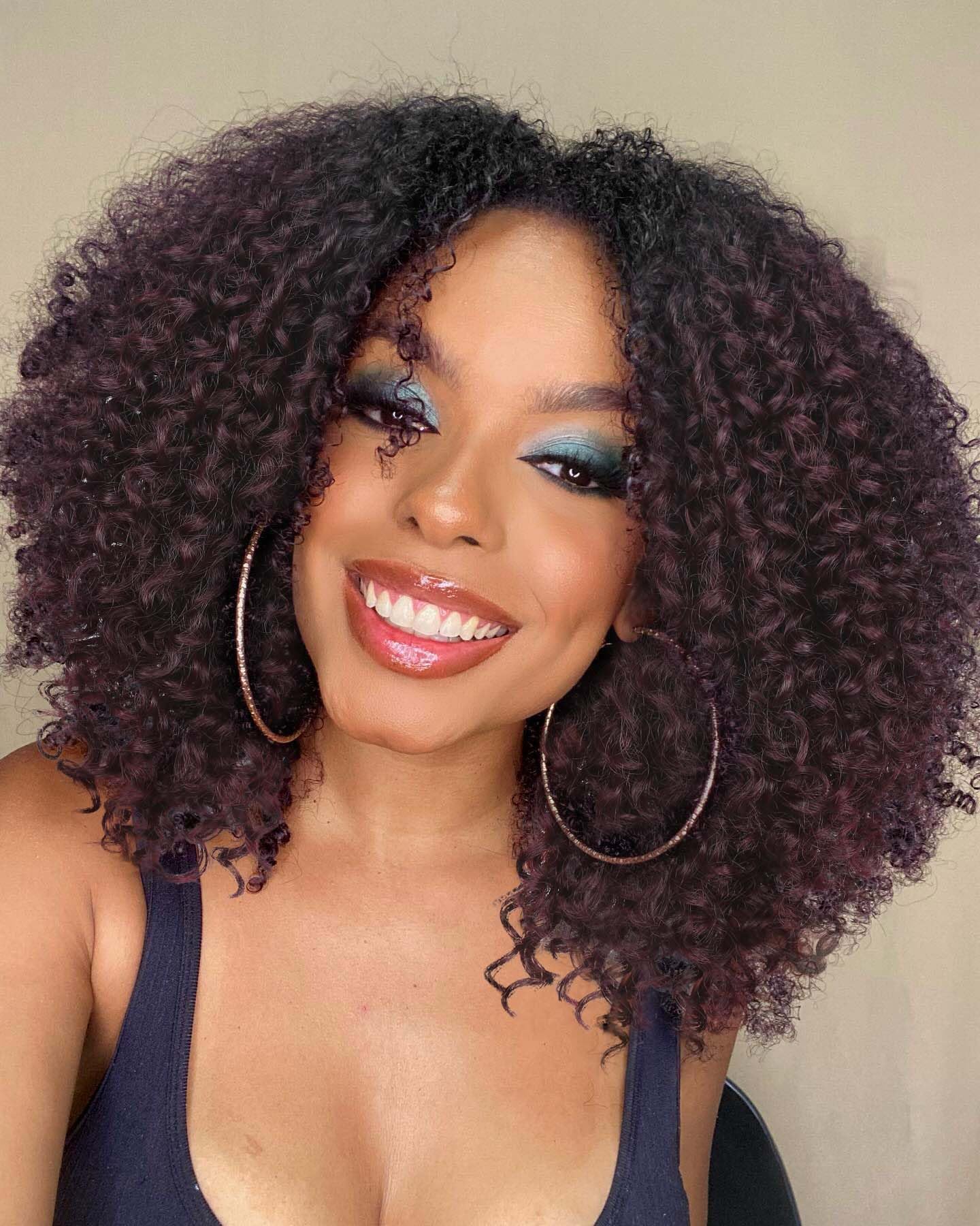 Quick Wig Curly Lace Front Wigs Short Kinky Curly Wig 13×4×1 HD Glueless Lace Curly Wig Ombre Wine Red Synthetic Lace Wigs for Women Deep Wave Wig (1B/99J)