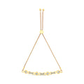 14K Yellow Gold Plated .925 Sterling Silver Channel Set Diamond Accent Twist 4â€-10â€ Adjustable Bolo Bracelet (I-J Color, I3 Clarity)