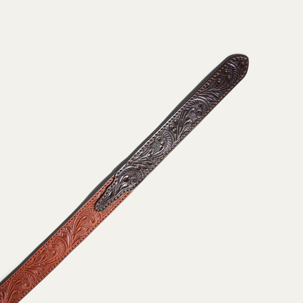 Hand-Tooled Western Billet Belt
