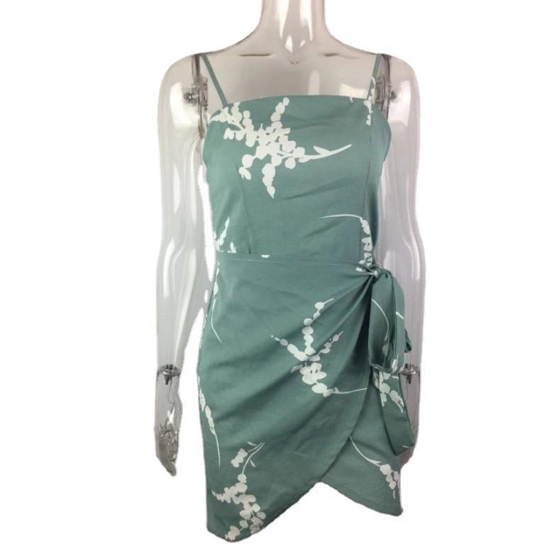 2019 New Floral Print Sexy Strap Dress for Women