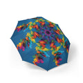 Bespattered Facade Rainbow Flower Foldable Umbrella — Compact Semi-Automatic Rain Parasol