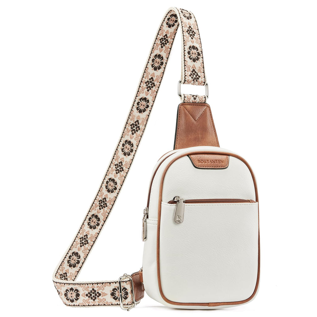 BOSTANTEN Sling Bag for Women Crossbody Purse Small Leather Crossbody Bags Fanny Pack for Travel