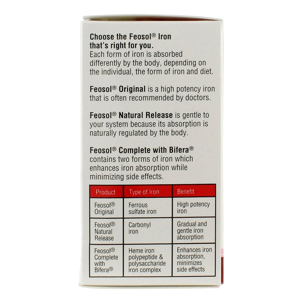 Feosol Ferrous Sulfate Iron Tablets Original 34601709712