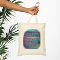 Bespattered Facade Rainbow "Cryptic Emo Lyrics" Canvas Tote Bag Reusable Carryall