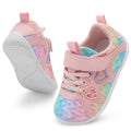 JIASUQI Baby Walking Shoes 7c Toddler Shoes for Girls Sneakers Barefoot Shoes Yellow Pink Size 4-5