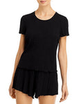 SKIN + Net Sustain Randi Ribbed Cotton T-shirt And Shorts Set, Size 0, XS