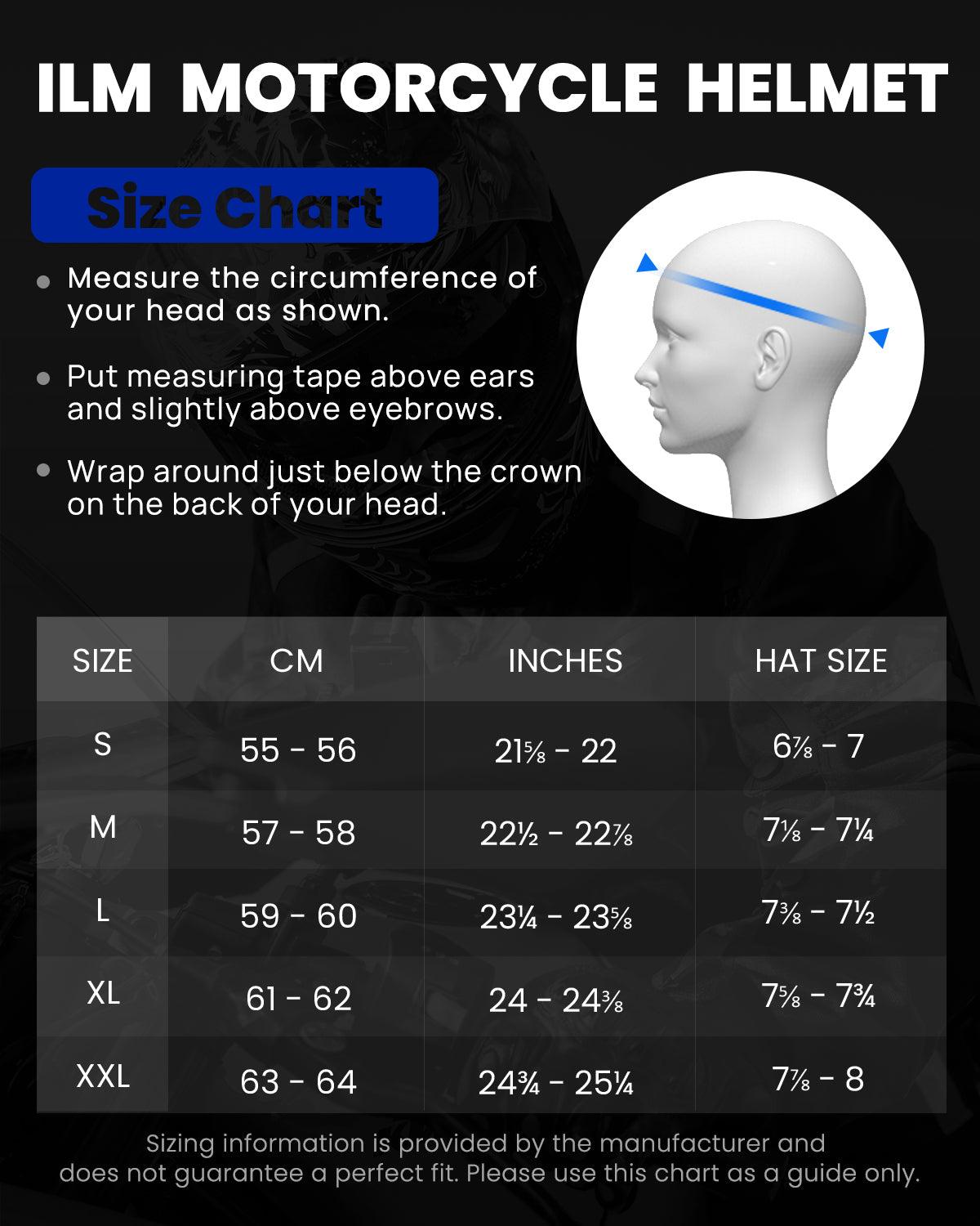ILM Full Face MIPS Motorcycle Helmet Model 129M