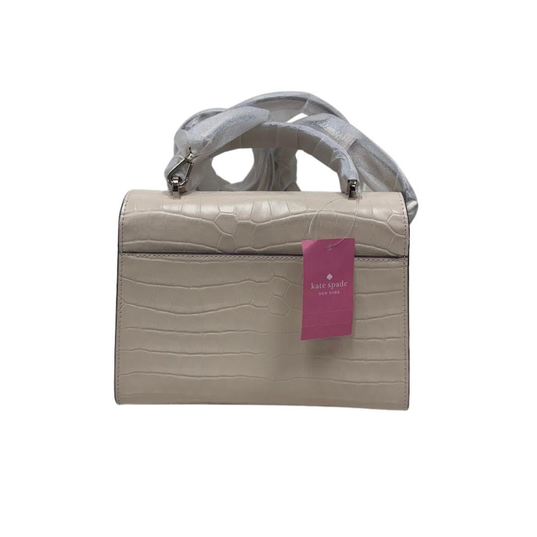 Kate Spade Darcy Croco Embossed Leather Top Handle Satchel, Beige